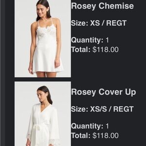 White Lace Chemise and Cover Up Set